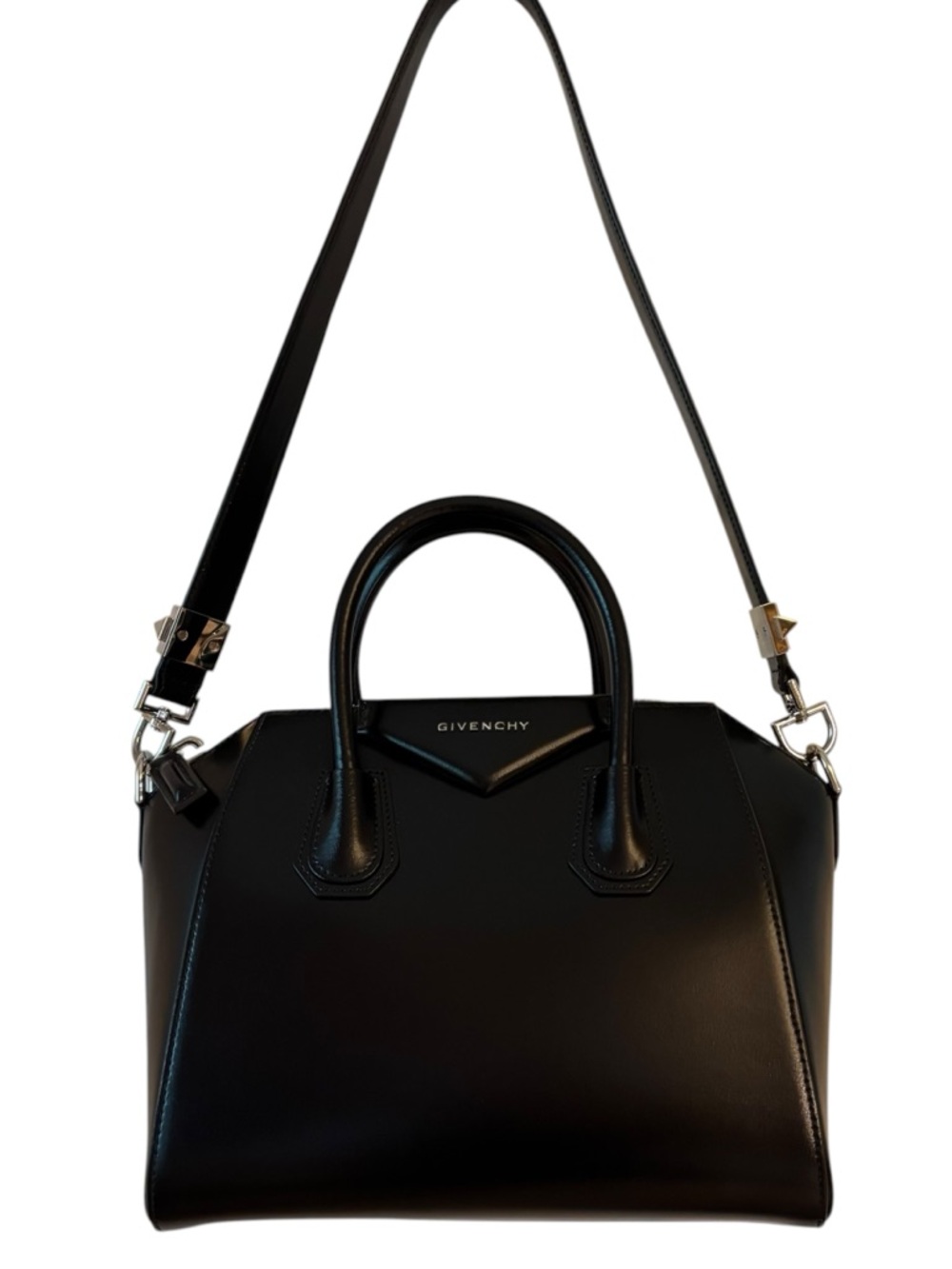 Givenchy Antigona Small Black Calfskin Satchel Shoulder Bag - Picture 14 of 16